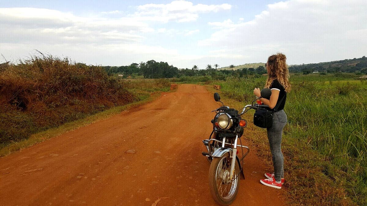 Tour with the boda-boda through Uganda
